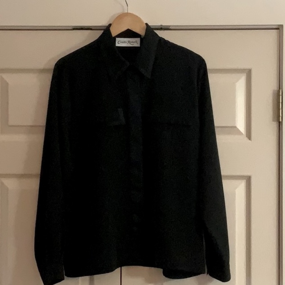 Black dress shirt 100% polyester